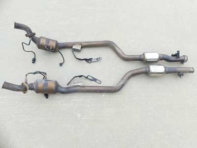 Mercedes Catalytic Converters CATS w/ Front Exhaust Piping A2214903520 C216 W221 CL550 S550